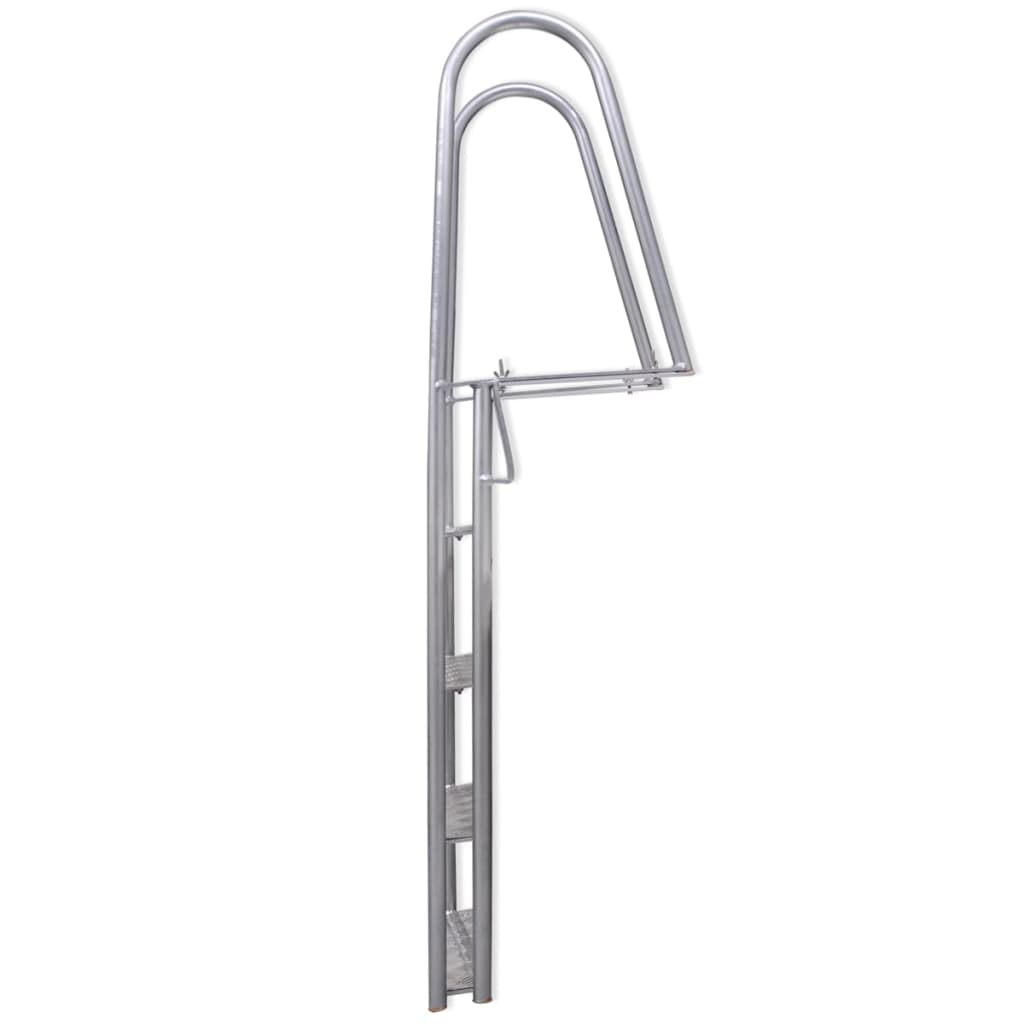 Steg-/Poolleiter 4-stufig Aluminium 167 cm - Premium Pool-Lleiter, -treppen & -rampen  - Just €254.20! Shop now at homesales4u