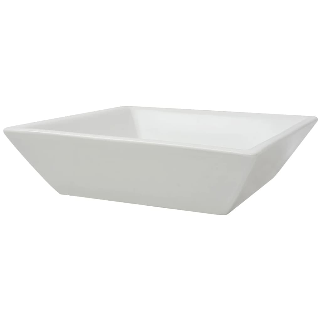 Waschbecken Quadratisch Keramik Weiß 41,5 x 41,5 x 12 cm - Premium Badezimmer-Waschbecken  - Just €79.29! Shop now at homesales4u