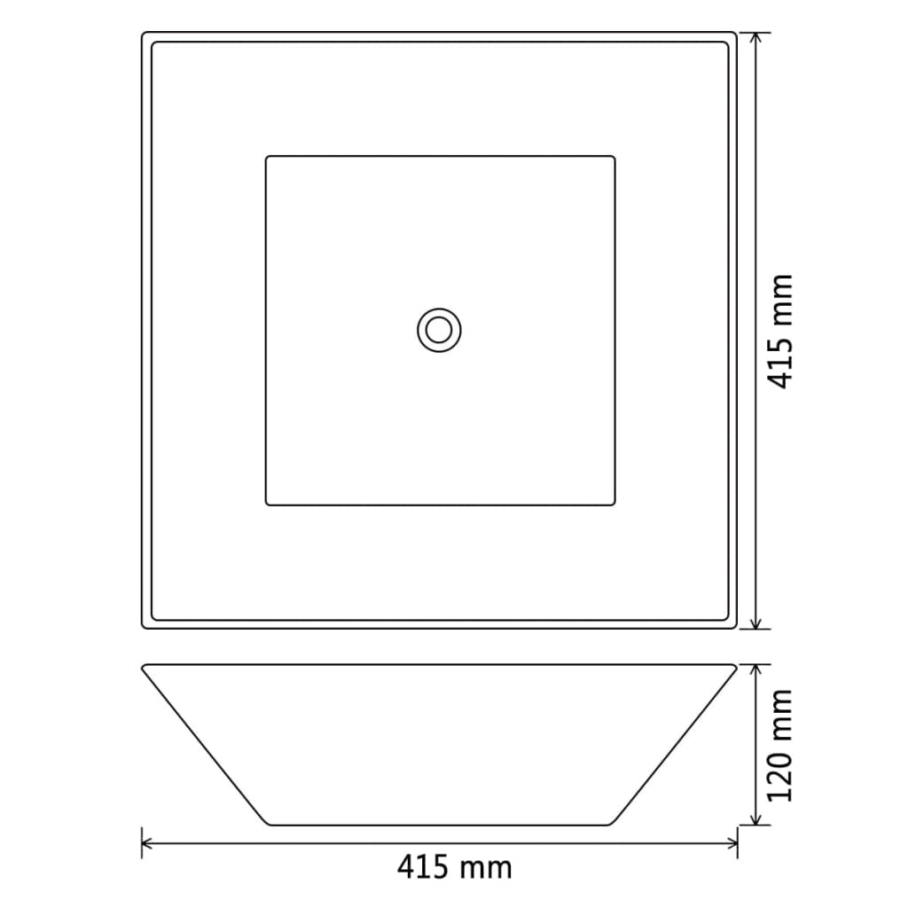 Waschbecken Quadratisch Keramik Weiß 41,5 x 41,5 x 12 cm - Premium Badezimmer-Waschbecken  - Just €79.29! Shop now at homesales4u