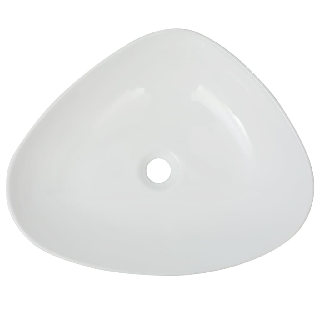 Waschbecken Dreiecksform Keramik Weiß 50,5 x 41 x 12 cm - Premium Badezimmer-Waschbecken  - Just €80.62! Shop now at homesales4u