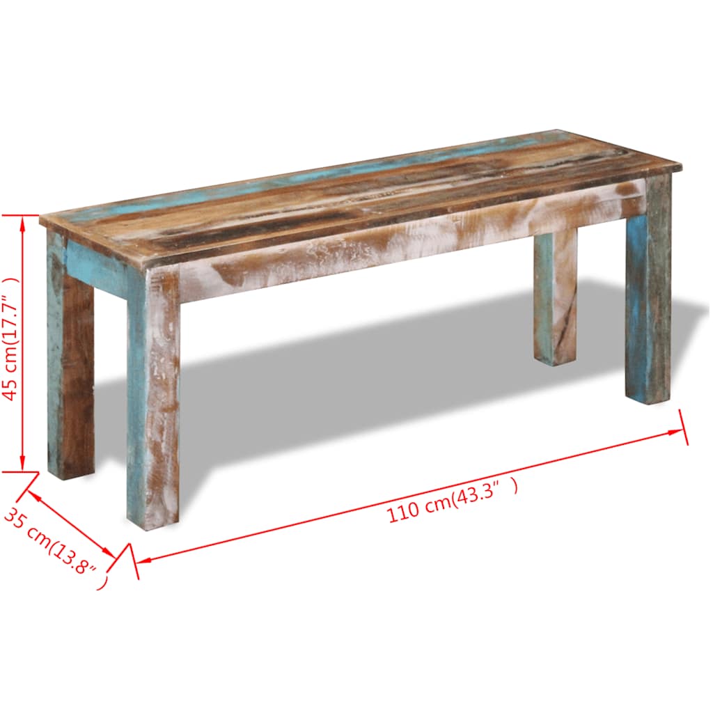 Bank Altholz 110x35x45 cm - Premium Truhen- & Flurbänke  - Just €171.01! Shop now at homesales4u