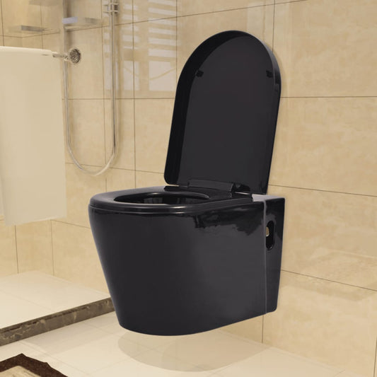 Wandmontierte Toilette Keramik Schwarz - Premium Toiletten  - Just €286.72! Shop now at homesales4u