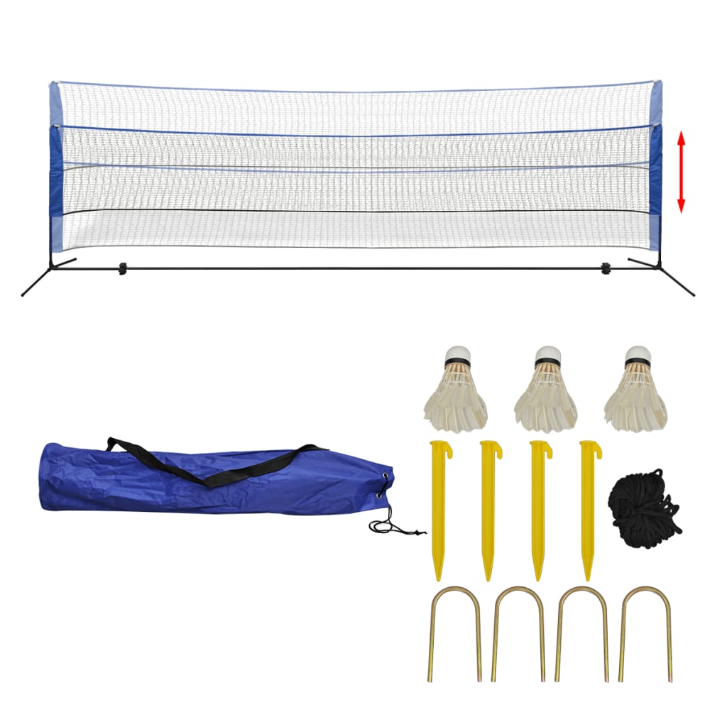 Badmintonnetz-Set mit Federbällen 500 x 155 cm - Premium Badminton-Netze  - Just €77.27! Shop now at homesales4u