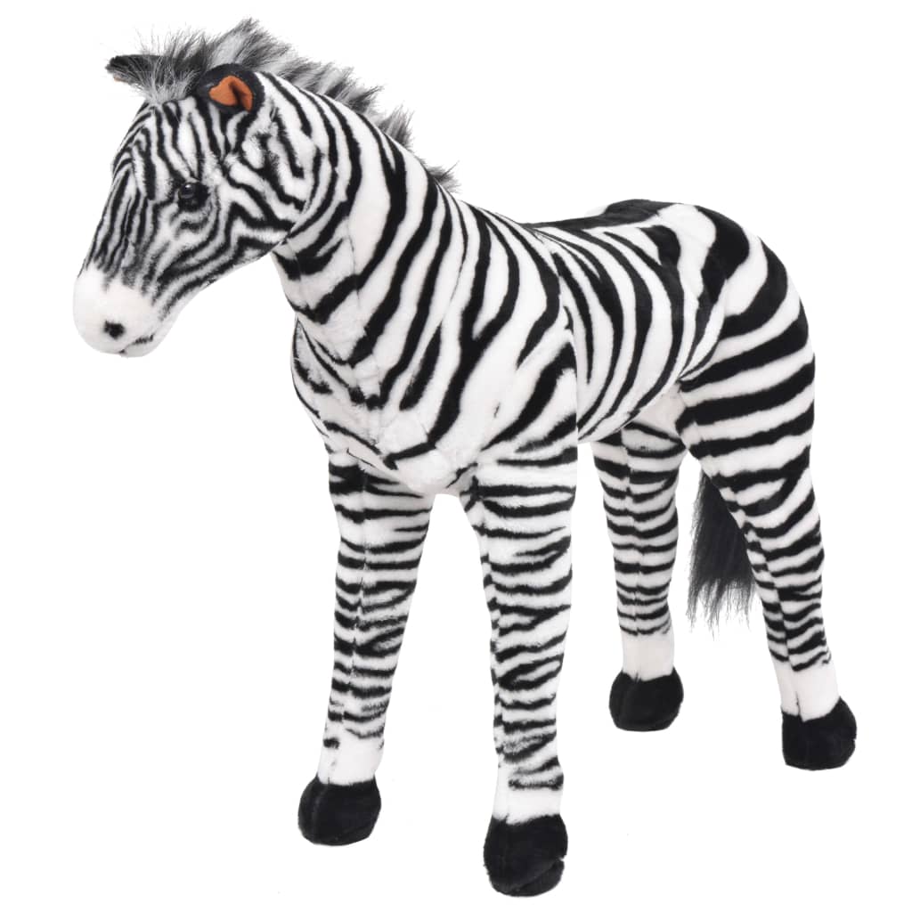 Plüschtier Zebra Stehend Plüsch Schwarz und Weiß XXL - Premium Stofftiere  - Just €137.87! Shop now at homesales4u