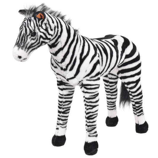 Plüschtier Zebra Stehend Plüsch Schwarz und Weiß XXL - Premium Stofftiere  - Just €137.87! Shop now at homesales4u