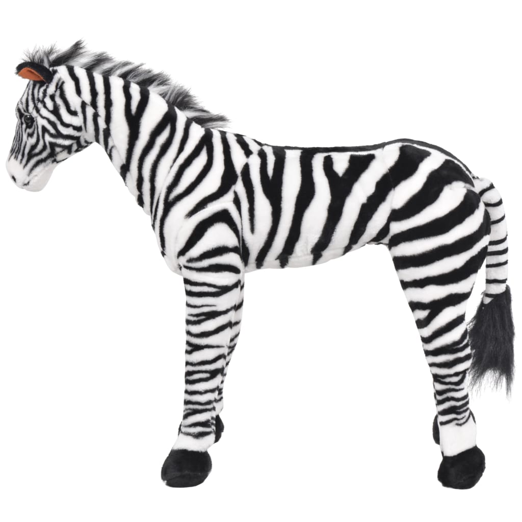 Plüschtier Zebra Stehend Plüsch Schwarz und Weiß XXL - Premium Stofftiere  - Just €137.87! Shop now at homesales4u