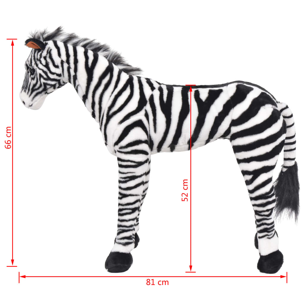 Plüschtier Zebra Stehend Plüsch Schwarz und Weiß XXL - Premium Stofftiere  - Just €137.87! Shop now at homesales4u