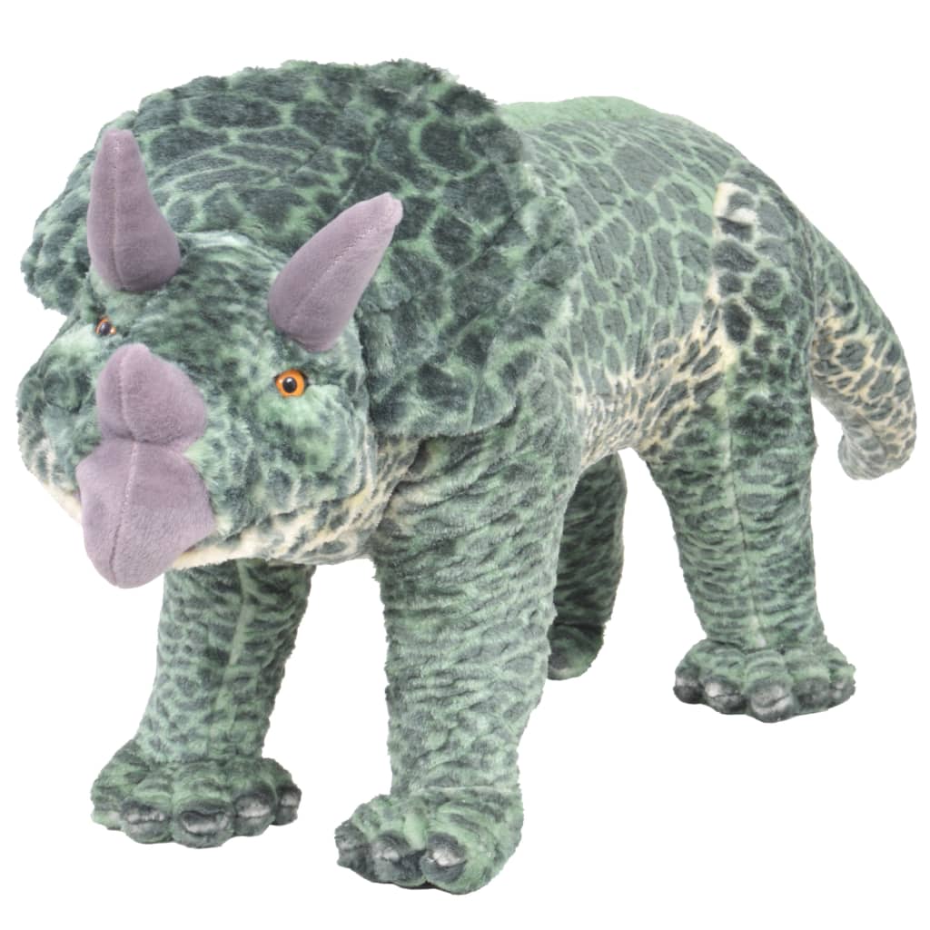 Plüschtier Triceratops Stehend Plüsch Grün XXL - Premium Stofftiere  - Just €93.36! Shop now at homesales4u