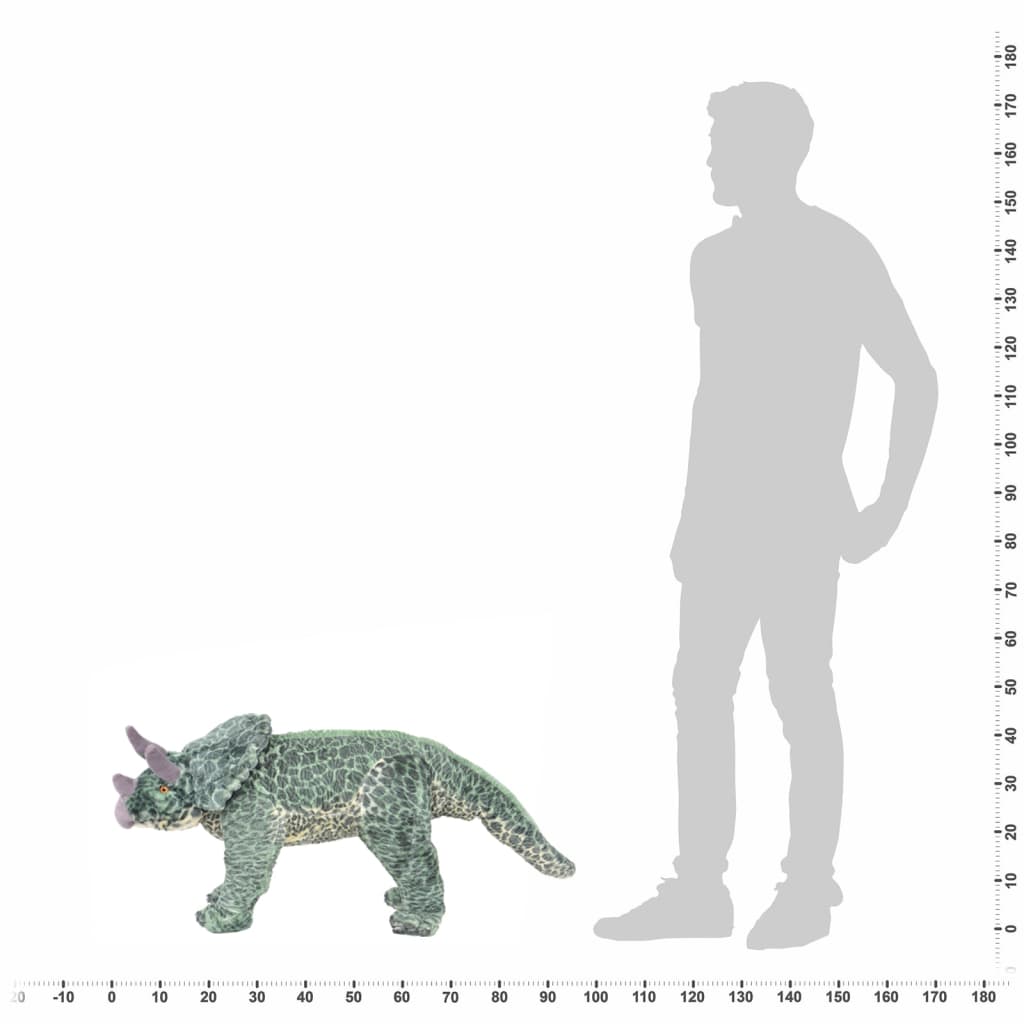 Plüschtier Triceratops Stehend Plüsch Grün XXL - Premium Stofftiere  - Just €93.36! Shop now at homesales4u