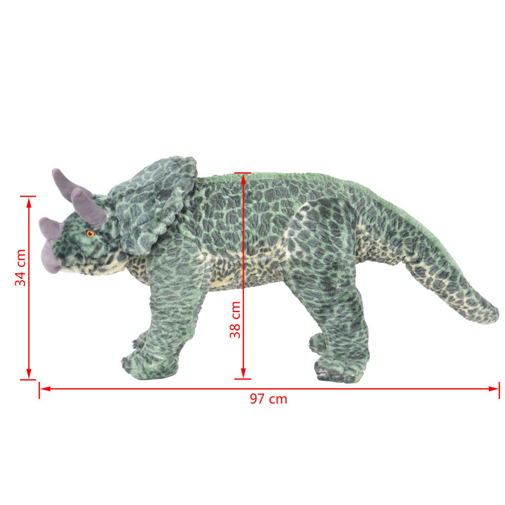 Plüschtier Triceratops Stehend Plüsch Grün XXL - Premium Stofftiere  - Just €93.36! Shop now at homesales4u
