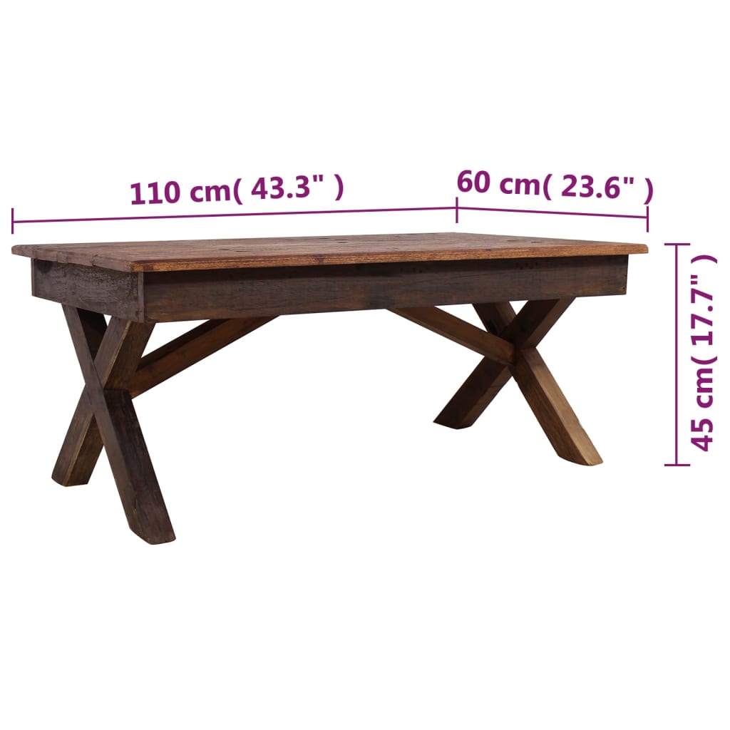 Couchtisch Gemischtes Altholz 110x60x45 cm - Premium Couchtische  - Just €249.85! Shop now at homesales4u