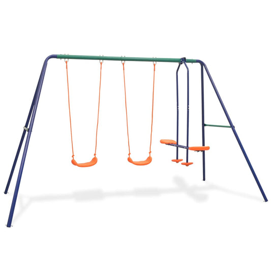 Schaukelset mit 4 Sitzen Orange - Premium Schaukeln & Spieltürme  - Just €214.93! Shop now at homesales4u