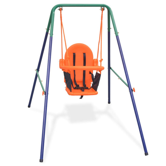 Kleinkinder-Schaukelset mit Sicherheitsgeschirr Orange - Premium Schaukeln & Spieltürme  - Just €119.81! Shop now at homesales4u