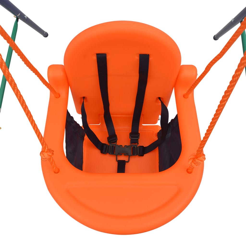 2-in-1 Einzelschaukel und Babyschaukel Orange - Premium Schaukeln  - Just €148.11! Shop now at homesales4u