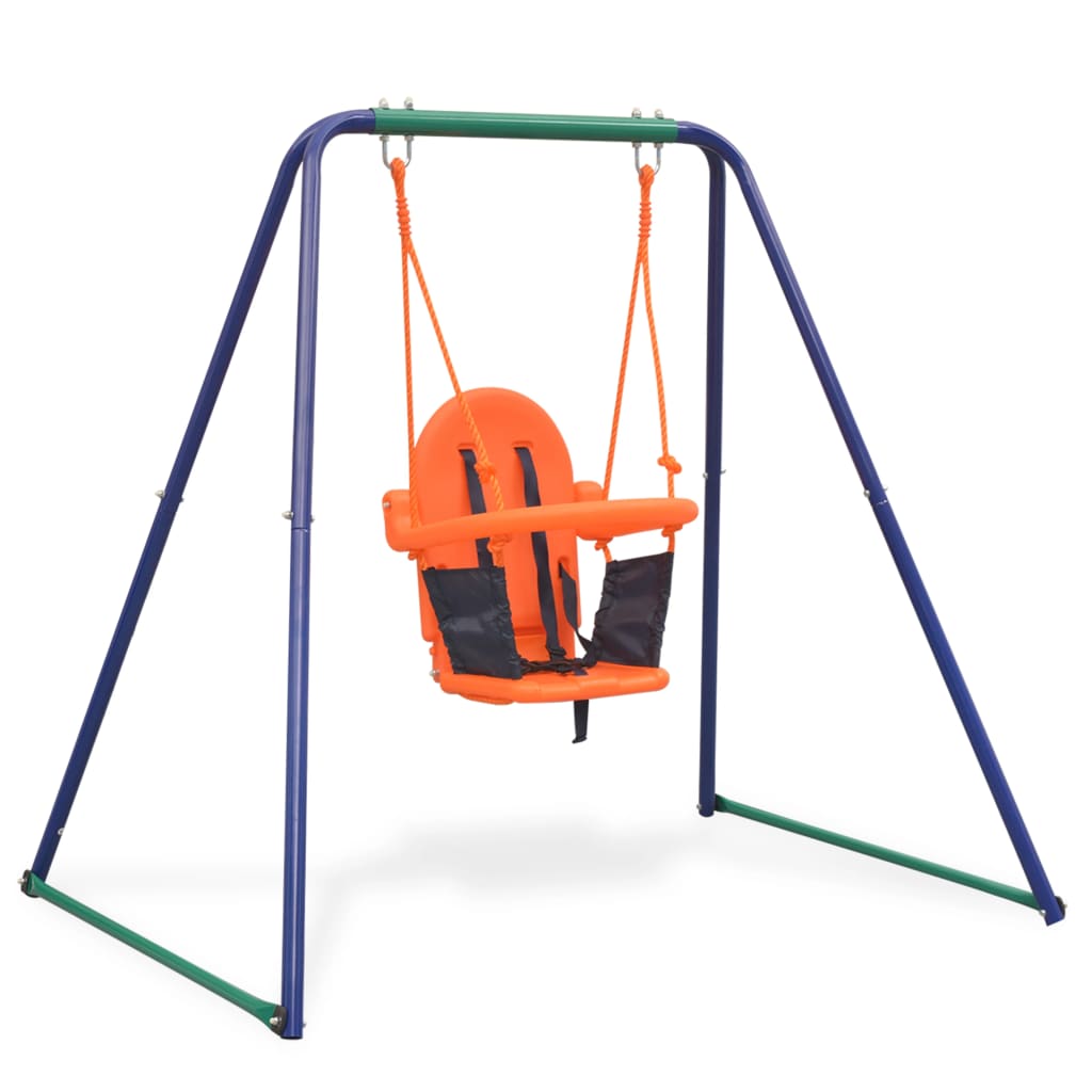 2-in-1 Einzelschaukel und Babyschaukel Orange - Premium Schaukeln  - Just €148.11! Shop now at homesales4u