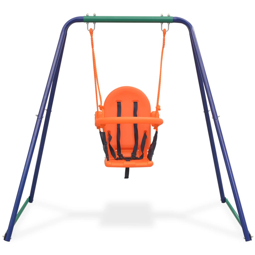 2-in-1 Einzelschaukel und Babyschaukel Orange - Premium Schaukeln  - Just €148.11! Shop now at homesales4u