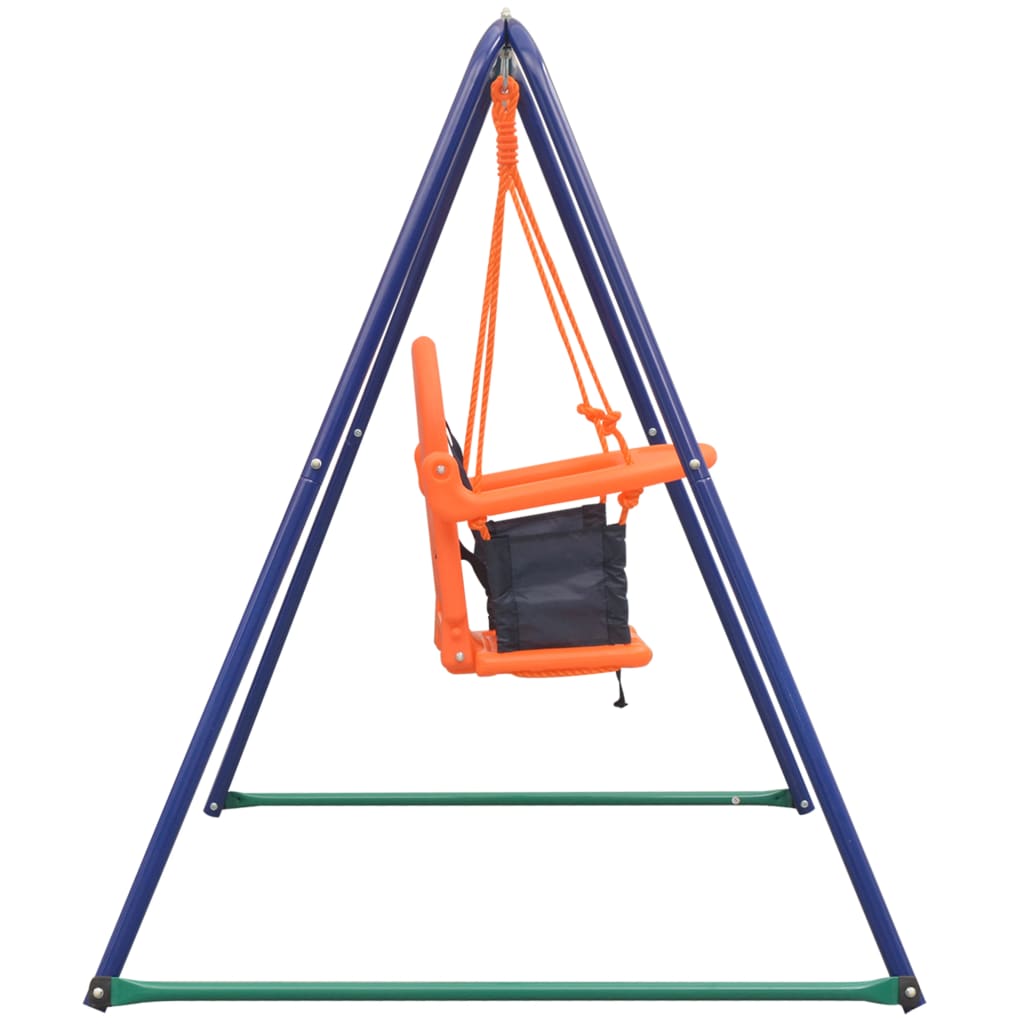 2-in-1 Einzelschaukel und Babyschaukel Orange - Premium Schaukeln  - Just €148.11! Shop now at homesales4u