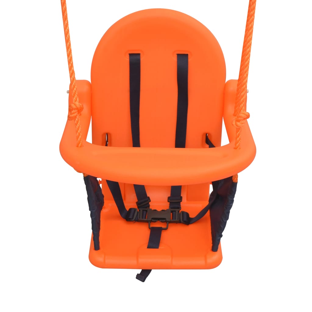 2-in-1 Einzelschaukel und Babyschaukel Orange - Premium Schaukeln  - Just €148.11! Shop now at homesales4u