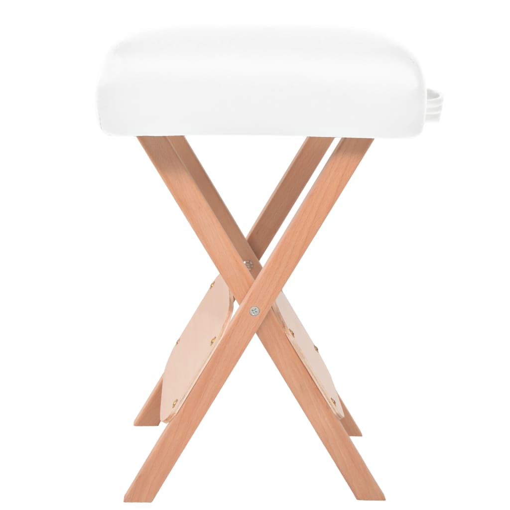 Massage-Klapphocker 12 cm dicker Sitz Weiß - Premium Massagestühle  - Just €62.38! Shop now at homesales4u