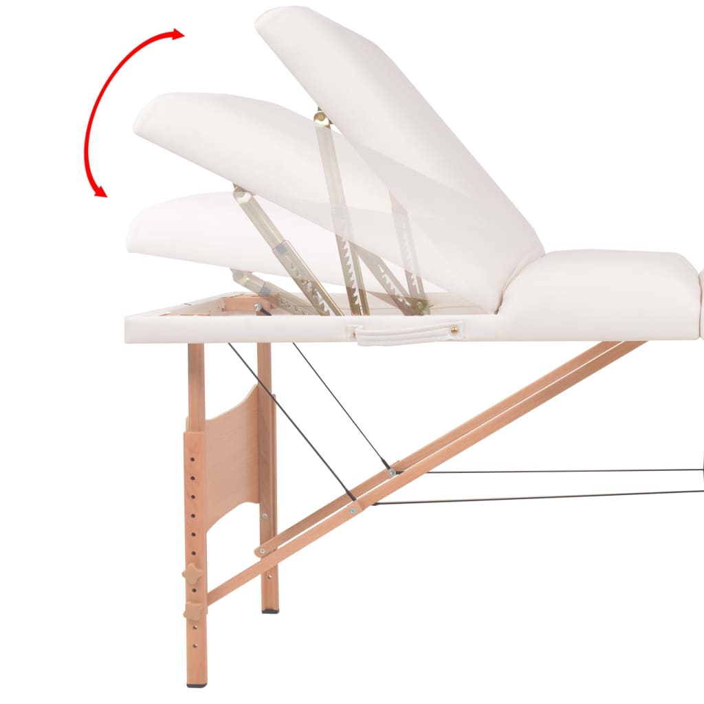 Massageliege 3-Zonen Klappbar 10 cm Sitz Weiß - Premium Massagetische  - Just €252.36! Shop now at homesales4u