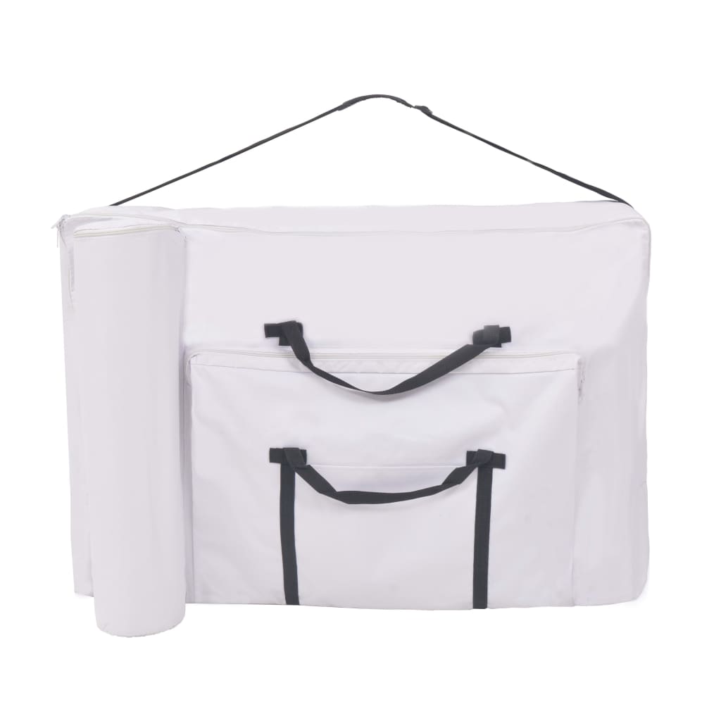 Massageliege 3-Zonen Klappbar 10 cm Sitz Weiß - Premium Massagetische  - Just €252.36! Shop now at homesales4u