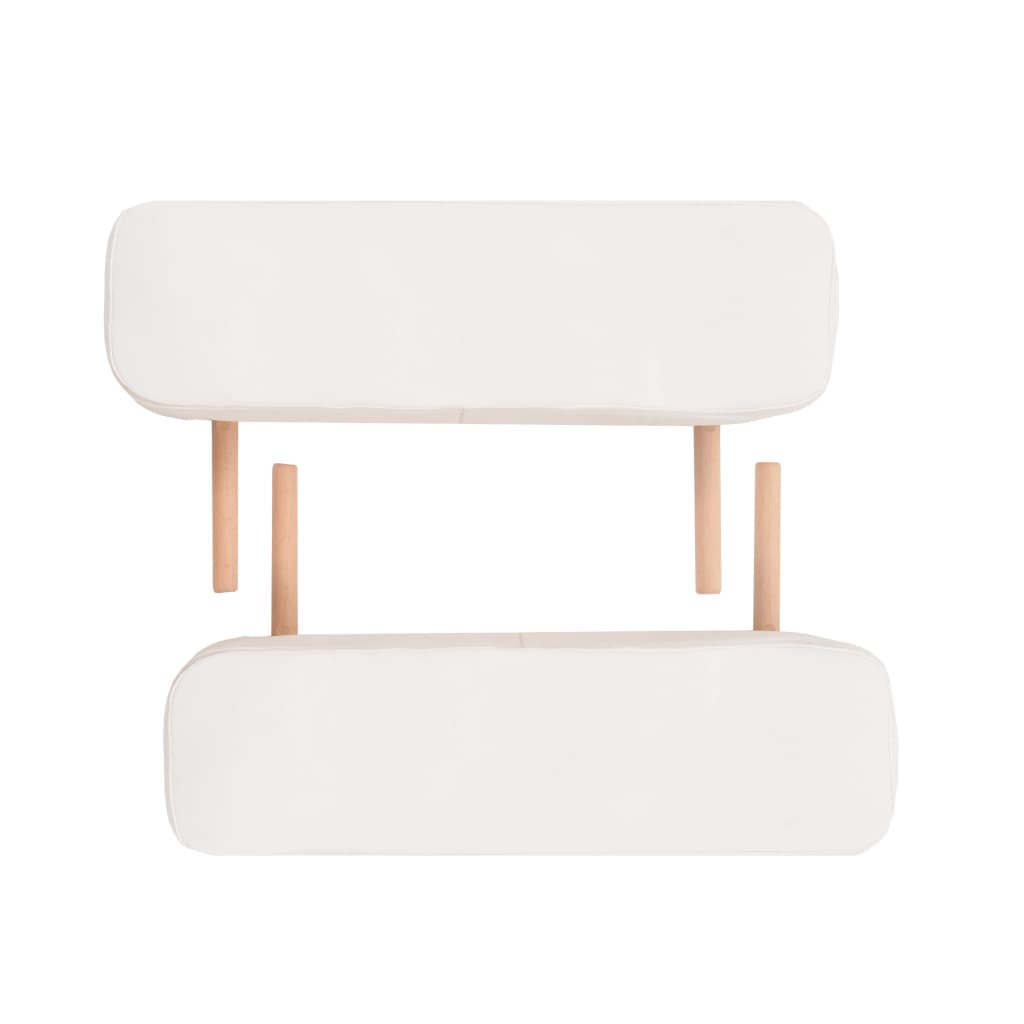 Massageliege 3-Zonen Klappbar 10 cm Sitz Weiß - Premium Massagetische  - Just €252.36! Shop now at homesales4u