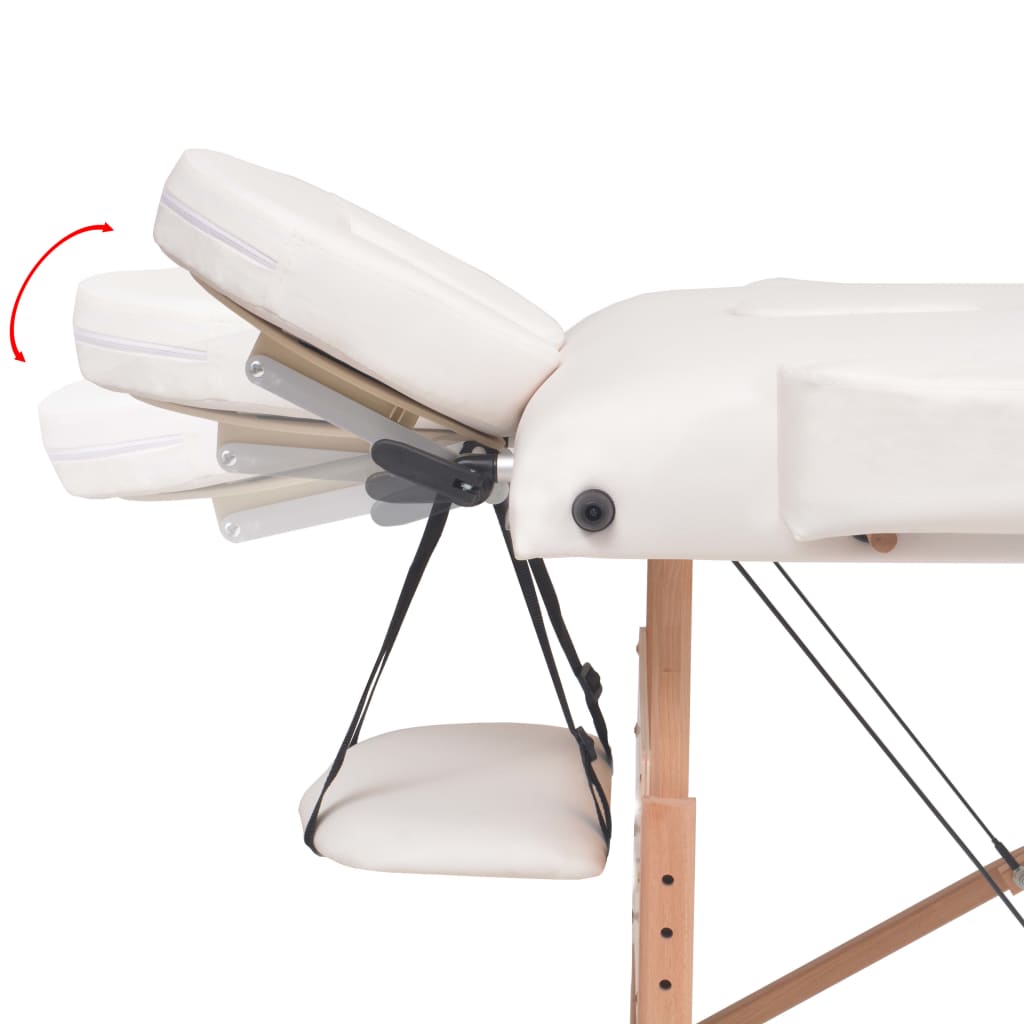 Massageliege 3-Zonen Klappbar 10 cm Sitz Weiß - Premium Massagetische  - Just €252.36! Shop now at homesales4u