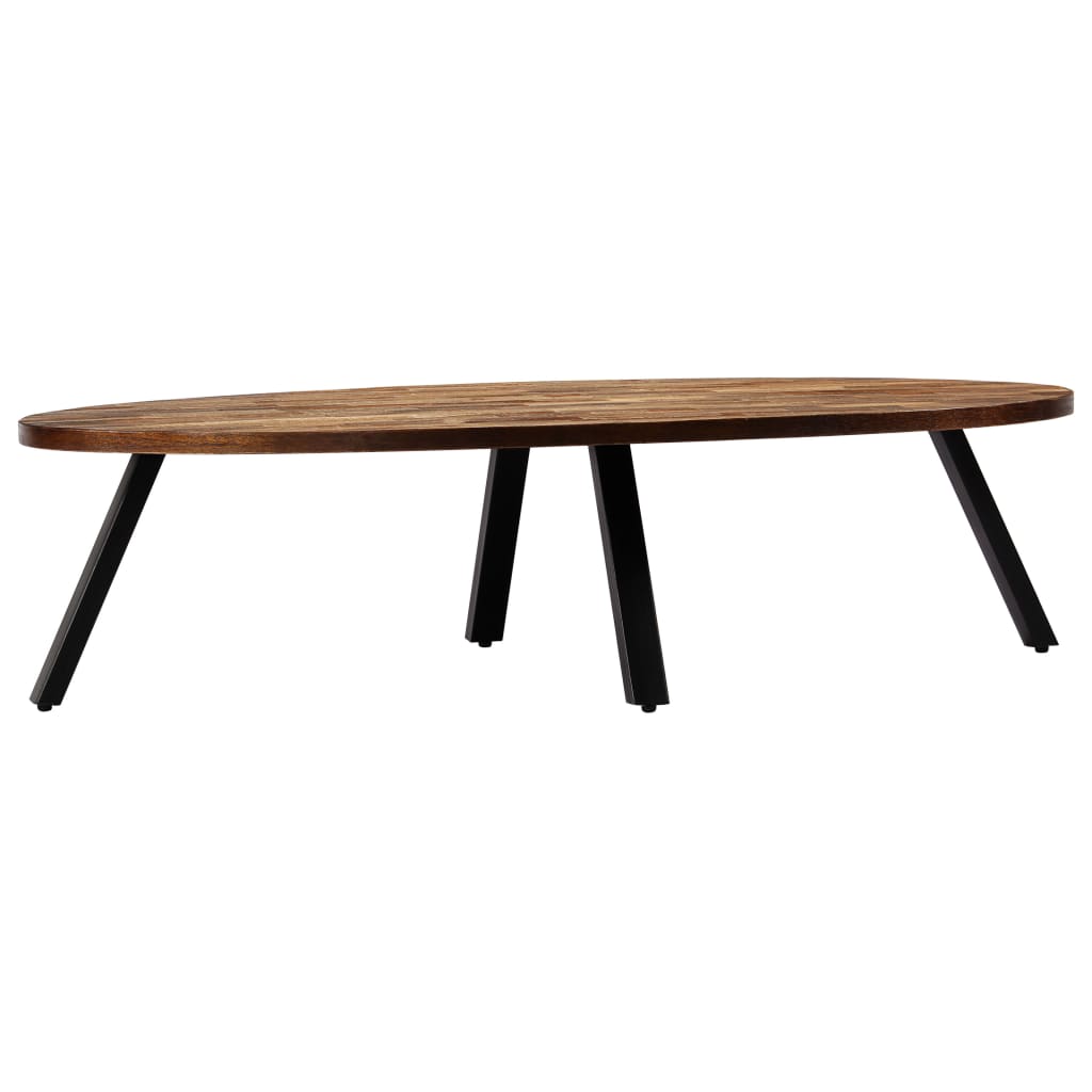 Couchtisch Recyceltes Massivholz Teak Oval 120x60x30 cm - Premium Couchtische  - Just €210.48! Shop now at homesales4u