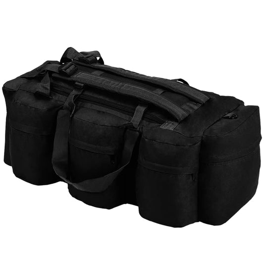 3-in-1 Seesack Armee-Stil 90 L Schwarz - Premium Seesäcke  - Just €56.38! Shop now at homesales4u