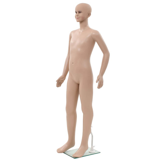 Ganzkörper-Schaufensterpuppe Kind mit Glassockel Beige 180 cm - Premium Schaufensterpuppen  - Just €116.88! Shop now at homesales4u