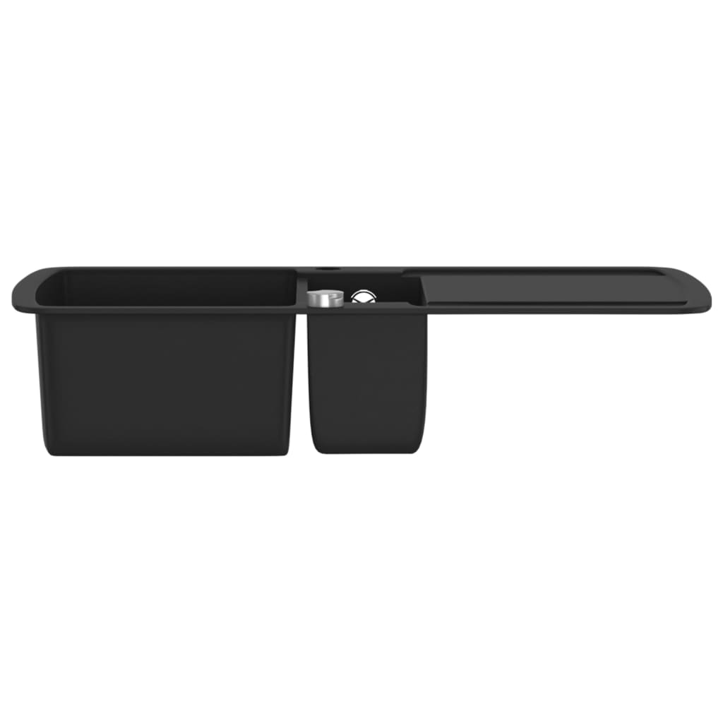 Granit Spülbecken Doppelbecken Schwarz - Premium Küchenspülen & Spülbecken  - Just €269.31! Shop now at homesales4u