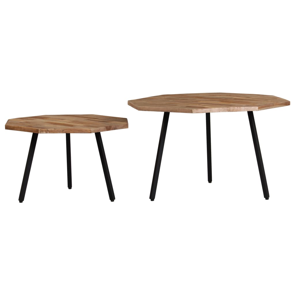 2-tlg. Couchtisch-Set Sechseckig Recyceltes Teakholz - Premium Couchtische  - Just €233.49! Shop now at homesales4u