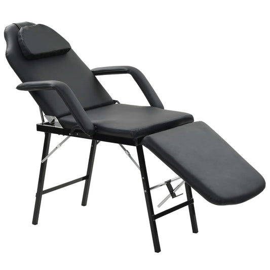 Gesichtsbehandlungsstuhl Tragbar Kunstleder 185x78x76cm Schwarz - Premium Massagestühle  - Just €254.38! Shop now at homesales4u
