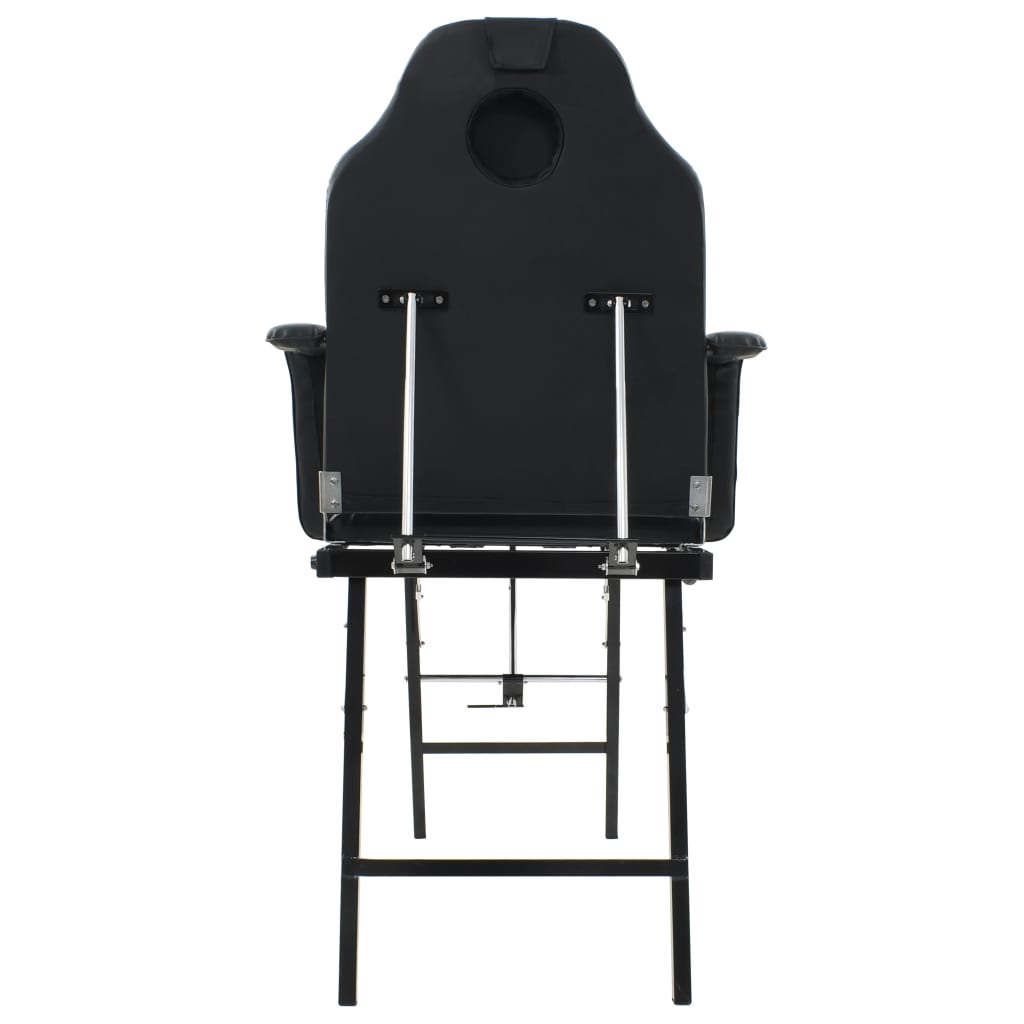 Gesichtsbehandlungsstuhl Tragbar Kunstleder 185x78x76cm Schwarz - Premium Massagestühle  - Just €254.38! Shop now at homesales4u