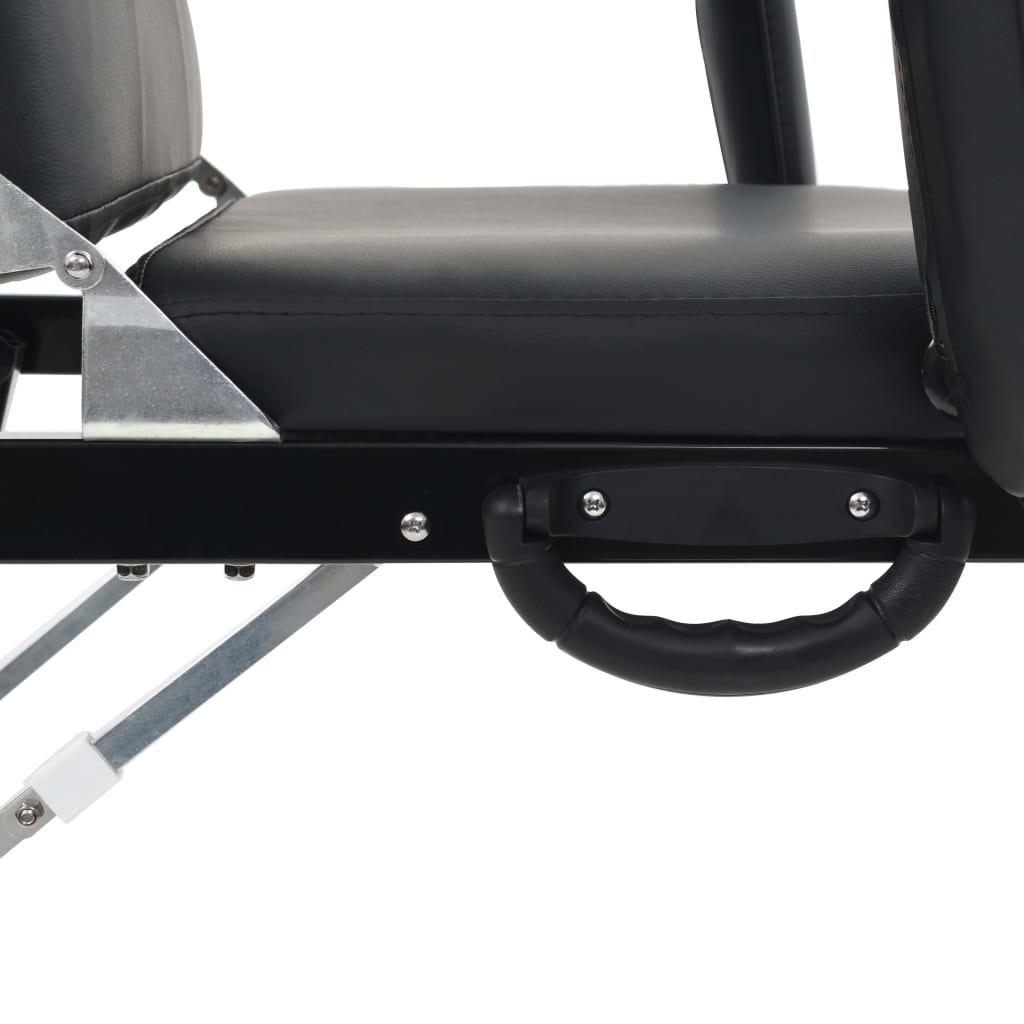 Gesichtsbehandlungsstuhl Tragbar Kunstleder 185x78x76cm Schwarz - Premium Massagestühle  - Just €254.38! Shop now at homesales4u