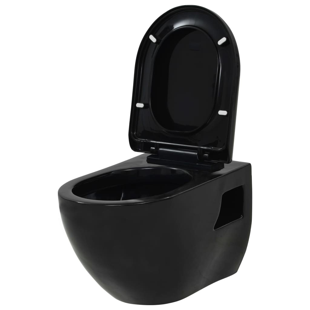 Wand-WC Keramik Schwarz - Premium Toiletten  - Just €217.09! Shop now at homesales4u