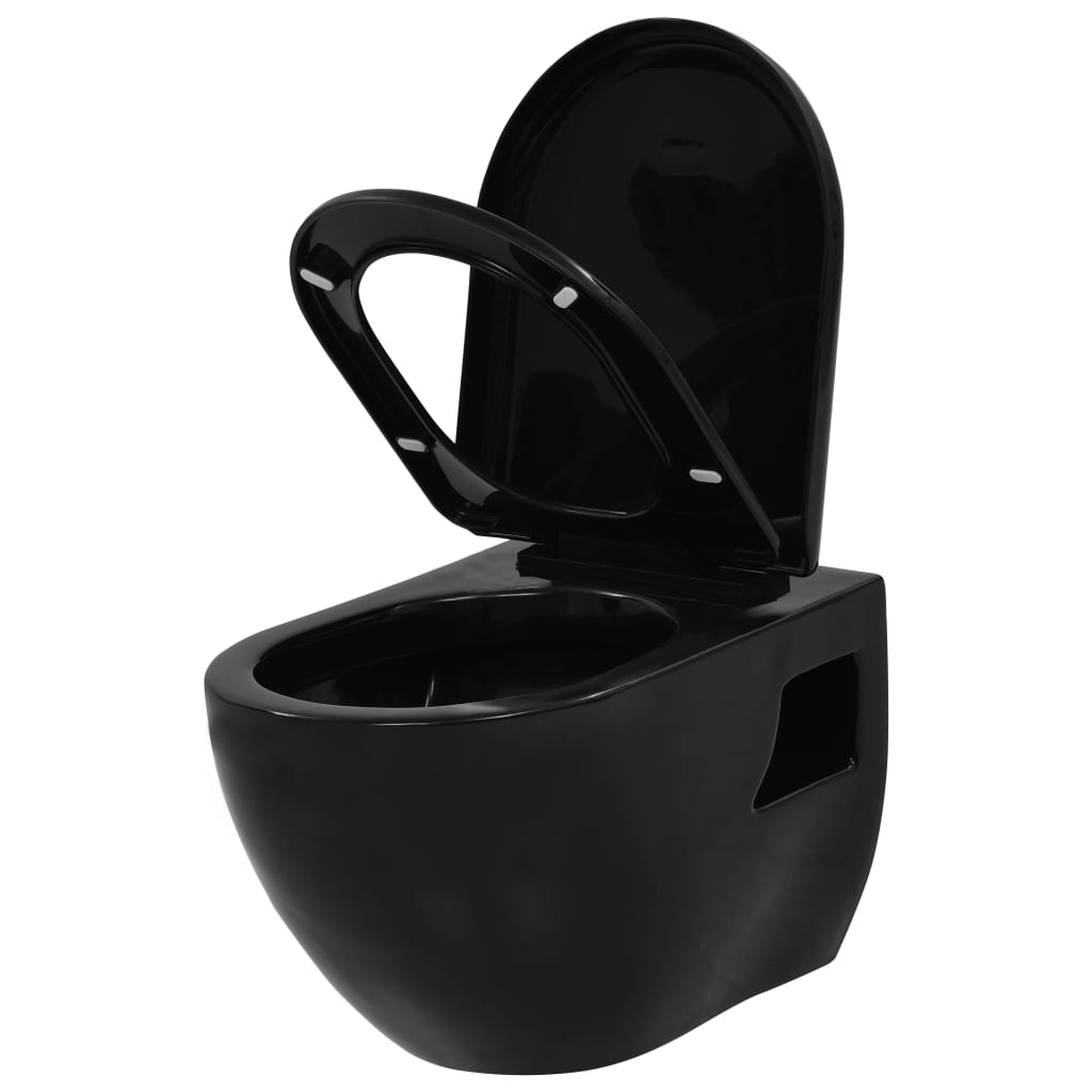 Wand-WC Keramik Schwarz - Premium Toiletten  - Just €217.09! Shop now at homesales4u