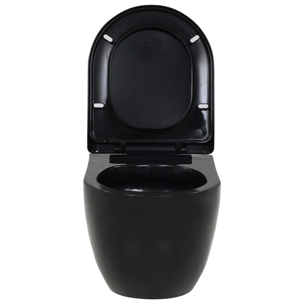 Wand-WC Keramik Schwarz - Premium Toiletten  - Just €217.09! Shop now at homesales4u