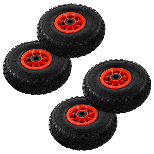 Sackkarrenräder 4 Stk. Gummi 3,00-4 (245x82) - Premium Hebezüge, Kräne & Rollwagen  - Just €62.54! Shop now at homesales4u