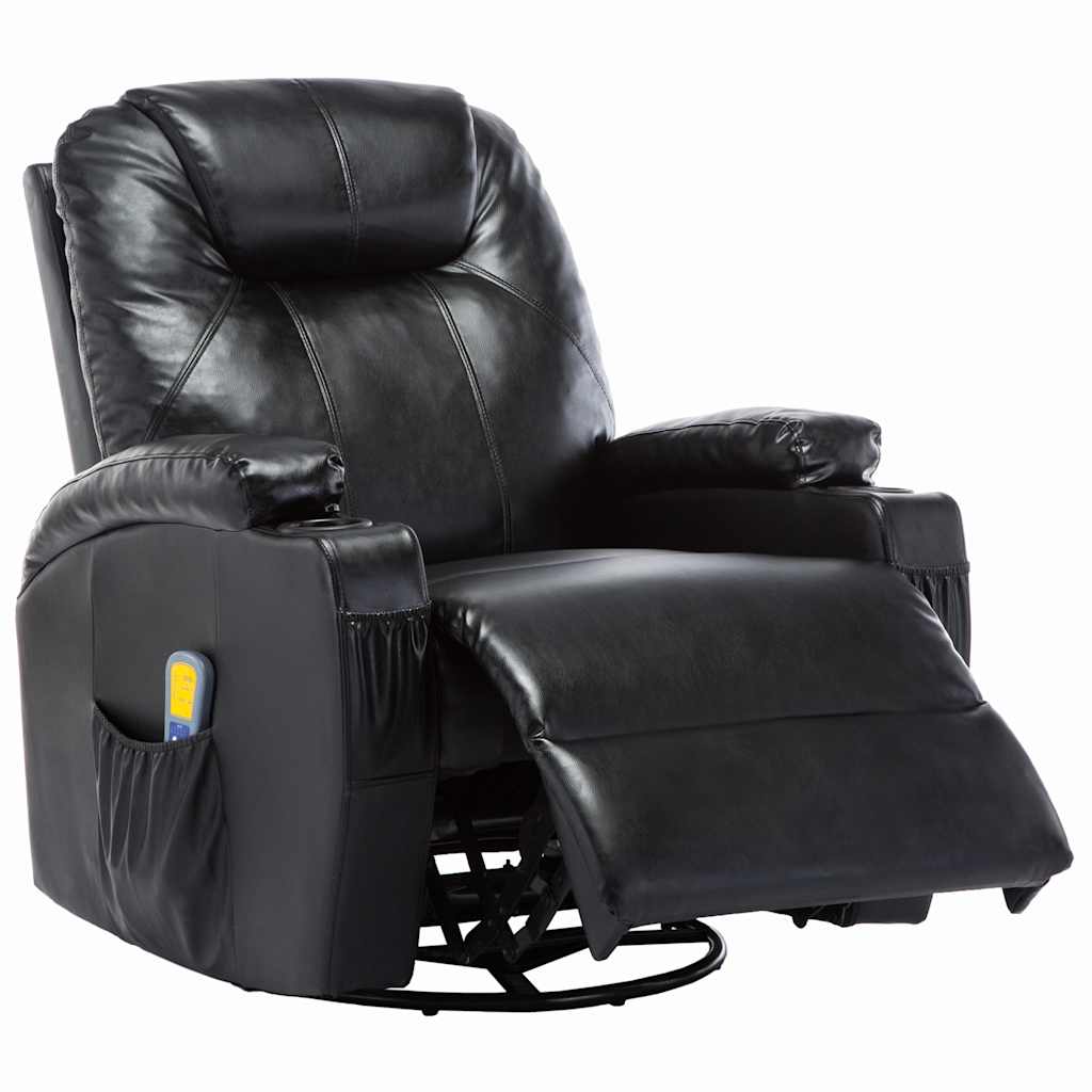 Massage-Schaukelsessel Schwarz Kunstleder - Premium Massagesessel  - Just €678.52! Shop now at homesales4u