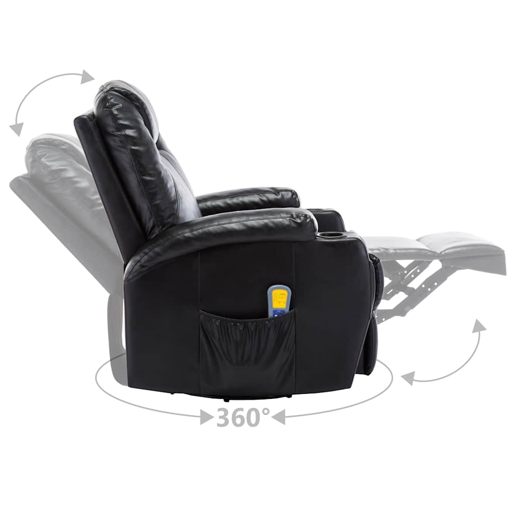 Massage-Schaukelsessel Schwarz Kunstleder - Premium Massagesessel  - Just €678.52! Shop now at homesales4u