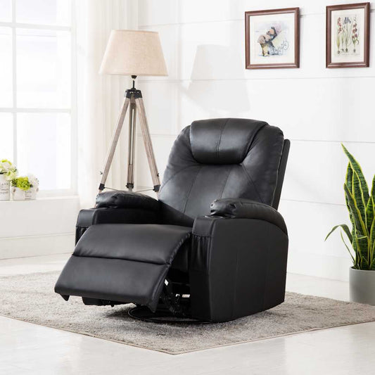 Massage-Schaukelsessel Schwarz Kunstleder - Premium Massagesessel  - Just €664.42! Shop now at homesales4u