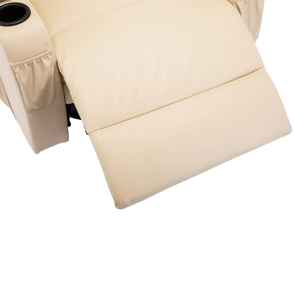 Massage-Schaukelsessel Creme Kunstleder - Premium Massagesessel  - Just €663.43! Shop now at homesales4u