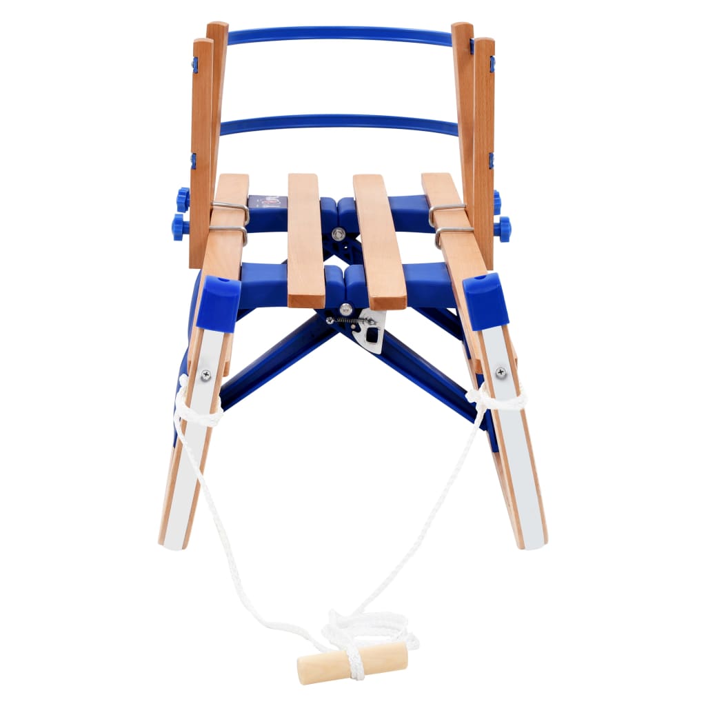 Klappschlitten mit Rückenlehne Holz 119 cm - Premium Schlitten  - Just €145.12! Shop now at homesales4u