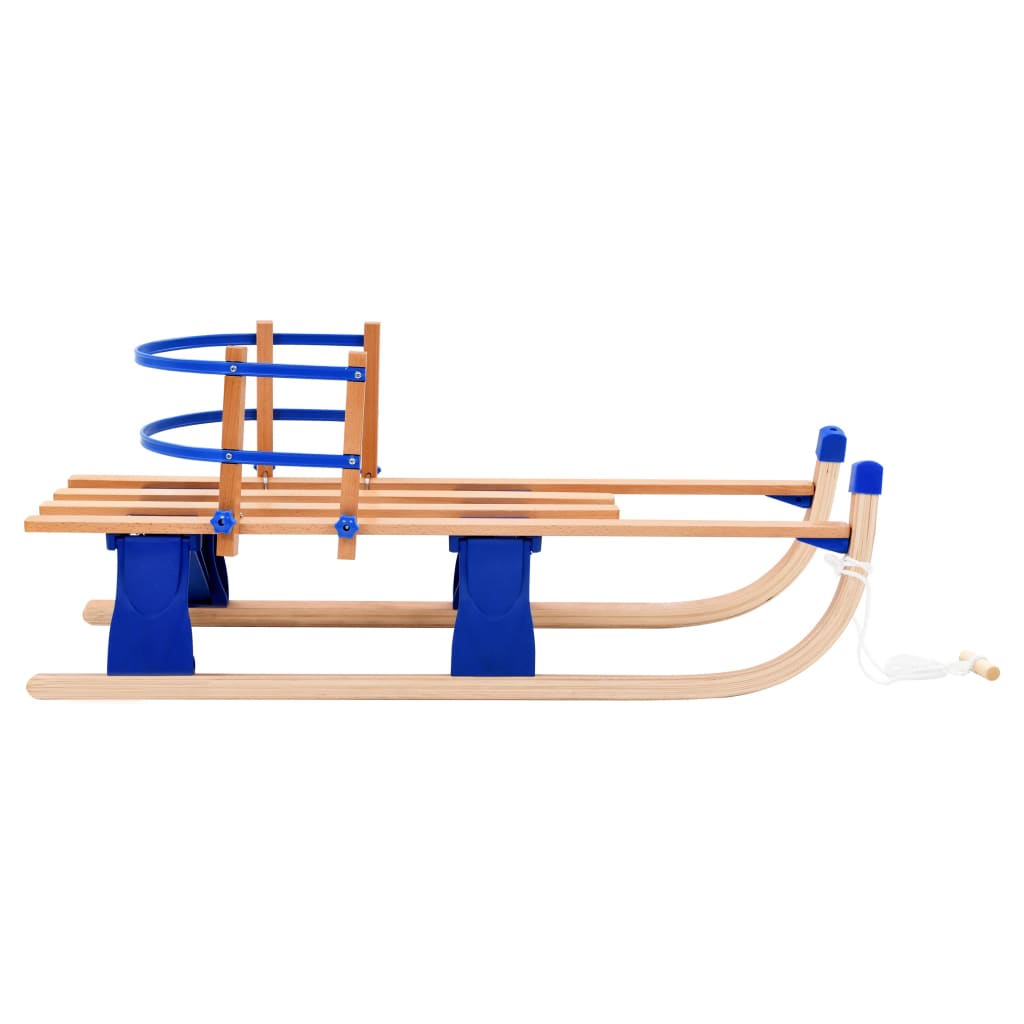 Klappschlitten mit Rückenlehne Holz 119 cm - Premium Schlitten  - Just €145.12! Shop now at homesales4u