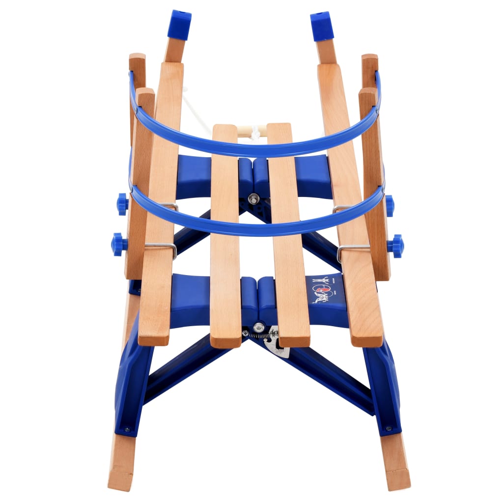 Klappschlitten mit Rückenlehne Holz 119 cm - Premium Schlitten  - Just €145.12! Shop now at homesales4u