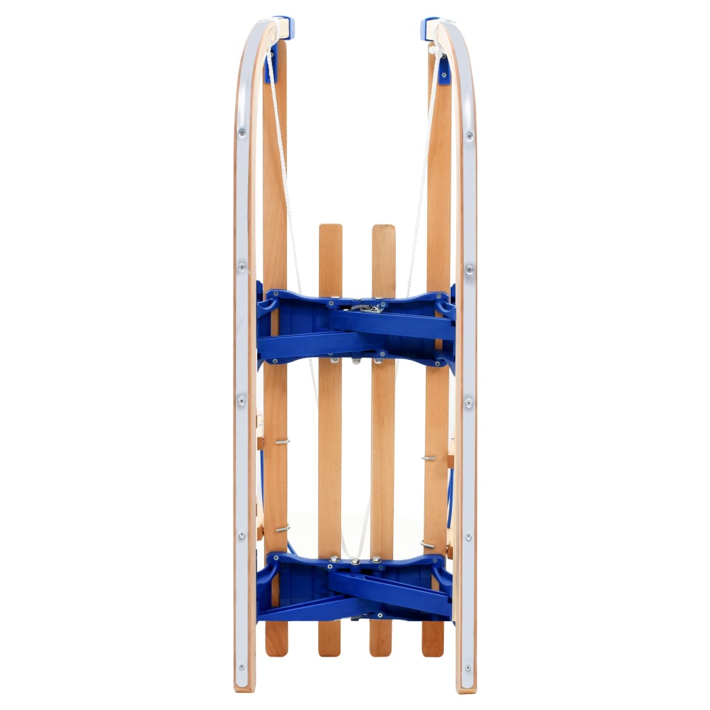 Klappschlitten mit Rückenlehne Holz 119 cm - Premium Schlitten  - Just €145.12! Shop now at homesales4u