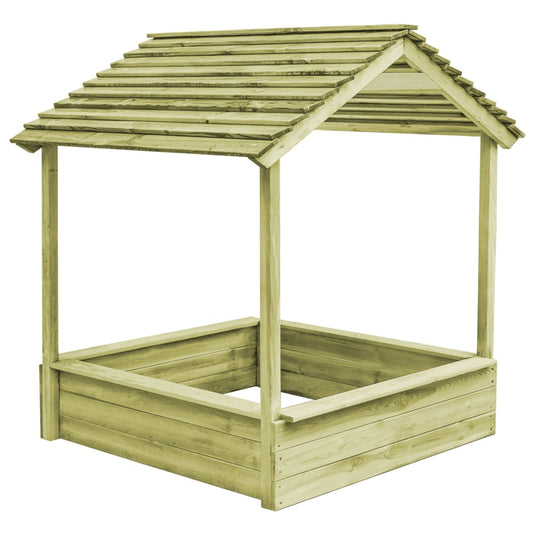 Spielhaus für den Garten mit Sandkasten 128x120x145 Kiefernholz - Premium Spielhäuser  - Just €226.42! Shop now at homesales4u