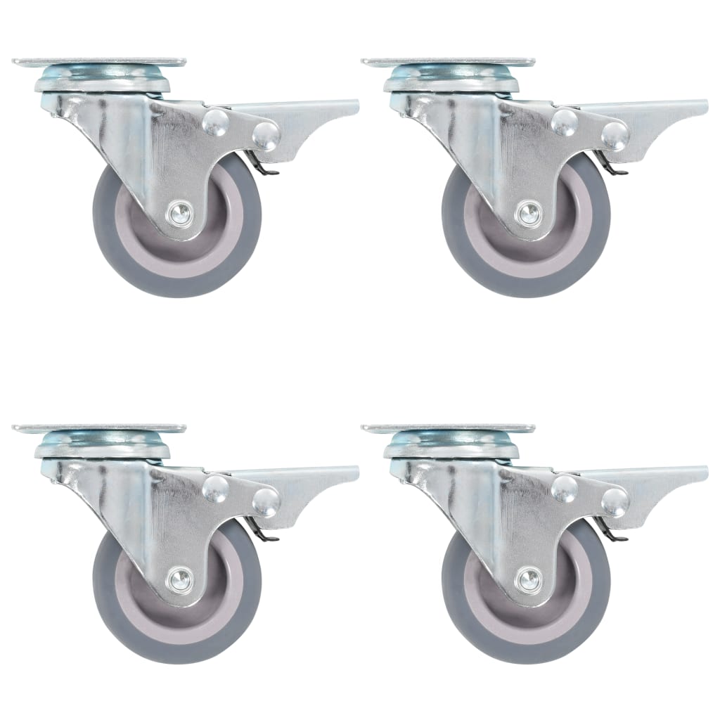 Lenkrollen mit Doppelbremsen 4 Stk. 50 mm - Premium Materialbeförderung  - Just €24.46! Shop now at homesales4u