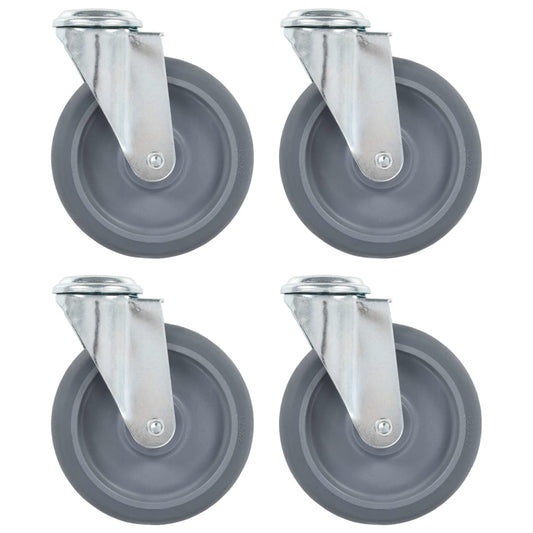 Lenkrollen mit Bolzenloch 4 Stk. 125 mm - Premium Materialbeförderung  - Just €44.30! Shop now at homesales4u